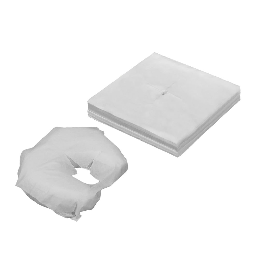 Face Cradle Covers, Face Pillow Covers, Headrest Covers for Massage Tables, Medical Tables, and Facial Beds / Pack of 200