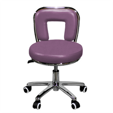 Round Stool with Back - HY PURPLE